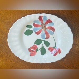 Blue Ridge Pottery Whirligig Serving Oval Platter